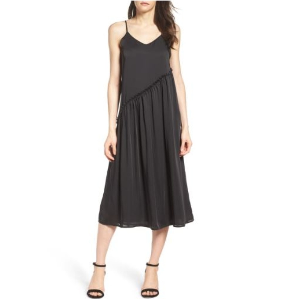 ⚡️SALE⚡️NWT Chelsea28  Navy Ruffle Midi Dress